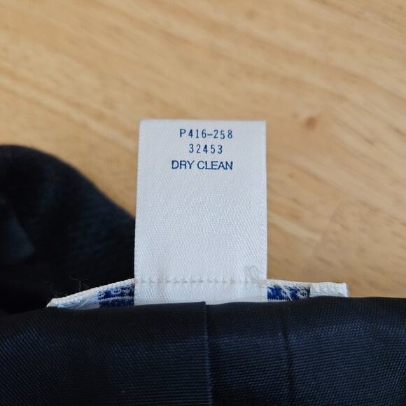 Pendleton VTG Jacket/Blazer 100% Virgin Wool Zip - Navy Blue - Petite 10 - EUC - Picture 4 of 9